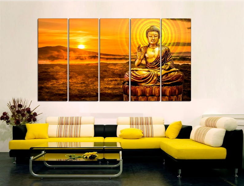 Unreal gold buddha wall art - Image 3