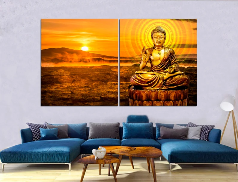 Unreal gold buddha wall art - Image 2