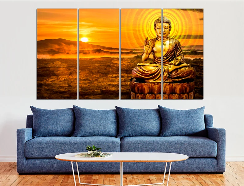 Unreal gold buddha wall art - Image 5