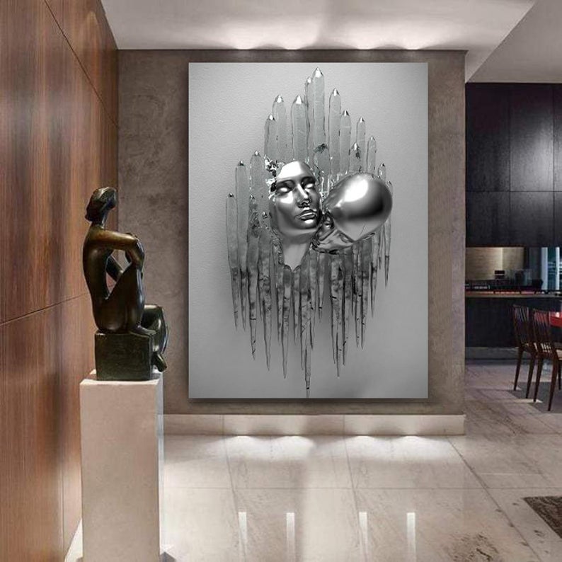 meditation glitter embroidered canvas painting - Image 4