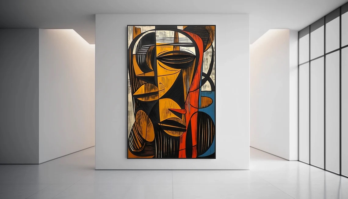1 African Abstract Wall Art - Image 4